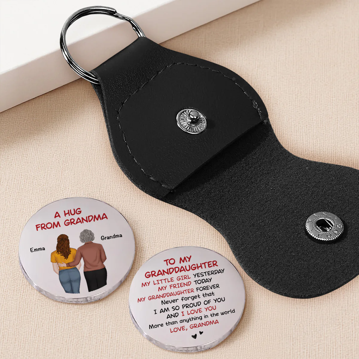 A Hug From Grandma - Personalized Custom Pocket Hug - Image 2