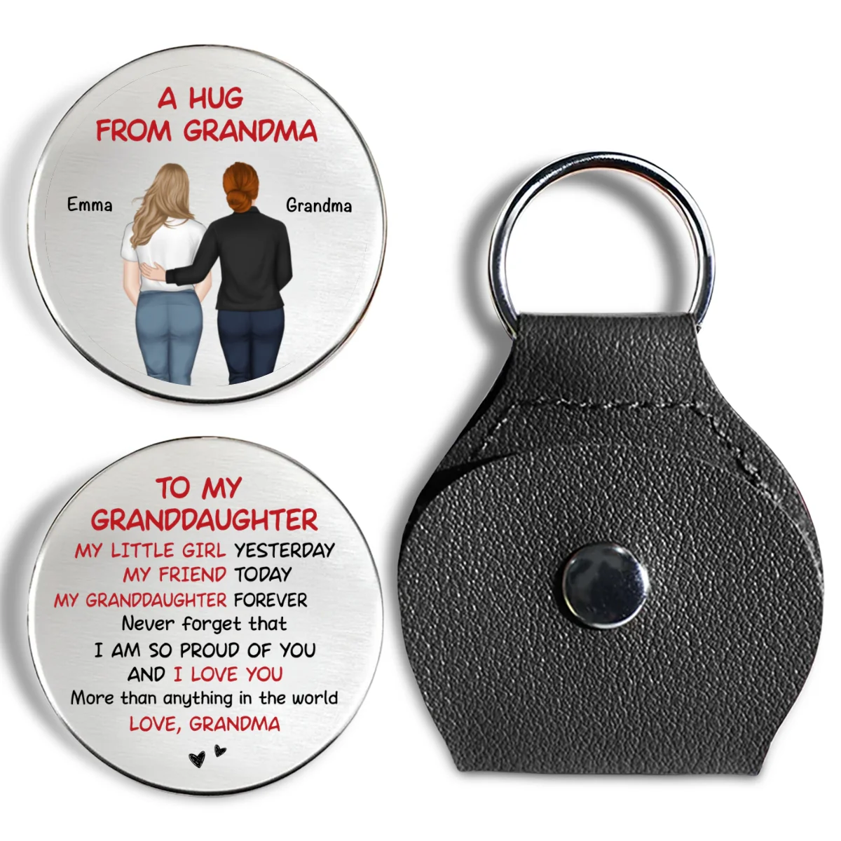 A Hug From Grandma - Personalized Custom Pocket Hug - Image 7