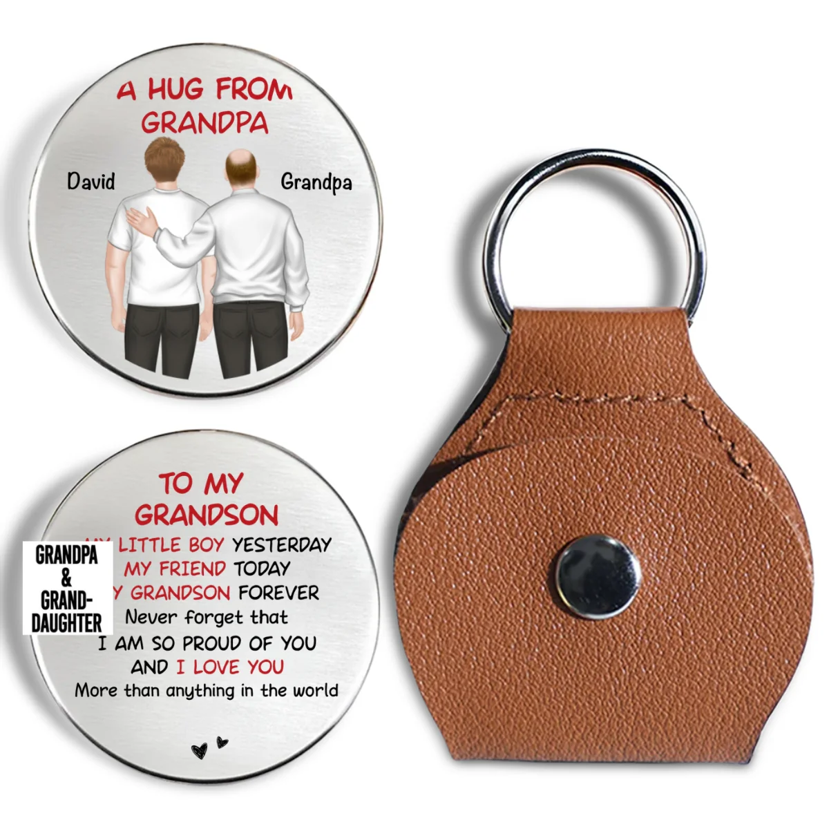A Hug From Grandpa - Personalized Custom Pocket Hug - Image 6