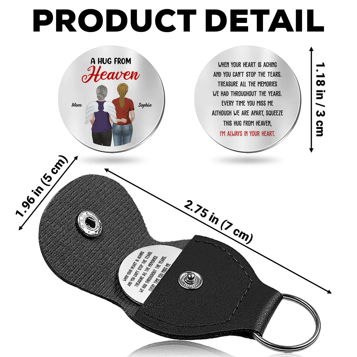A Hug From Heaven - Personalized Custom Pocket Hug - Image 5