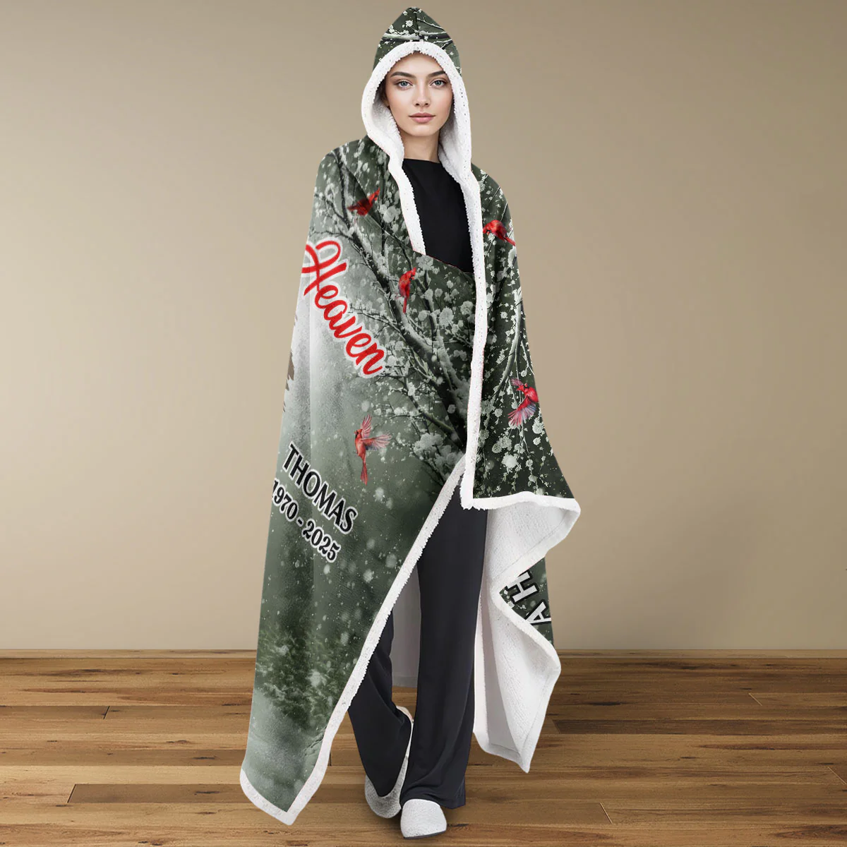 A Hug From Me - Personalized Custom Hooded Blanket - Image 2