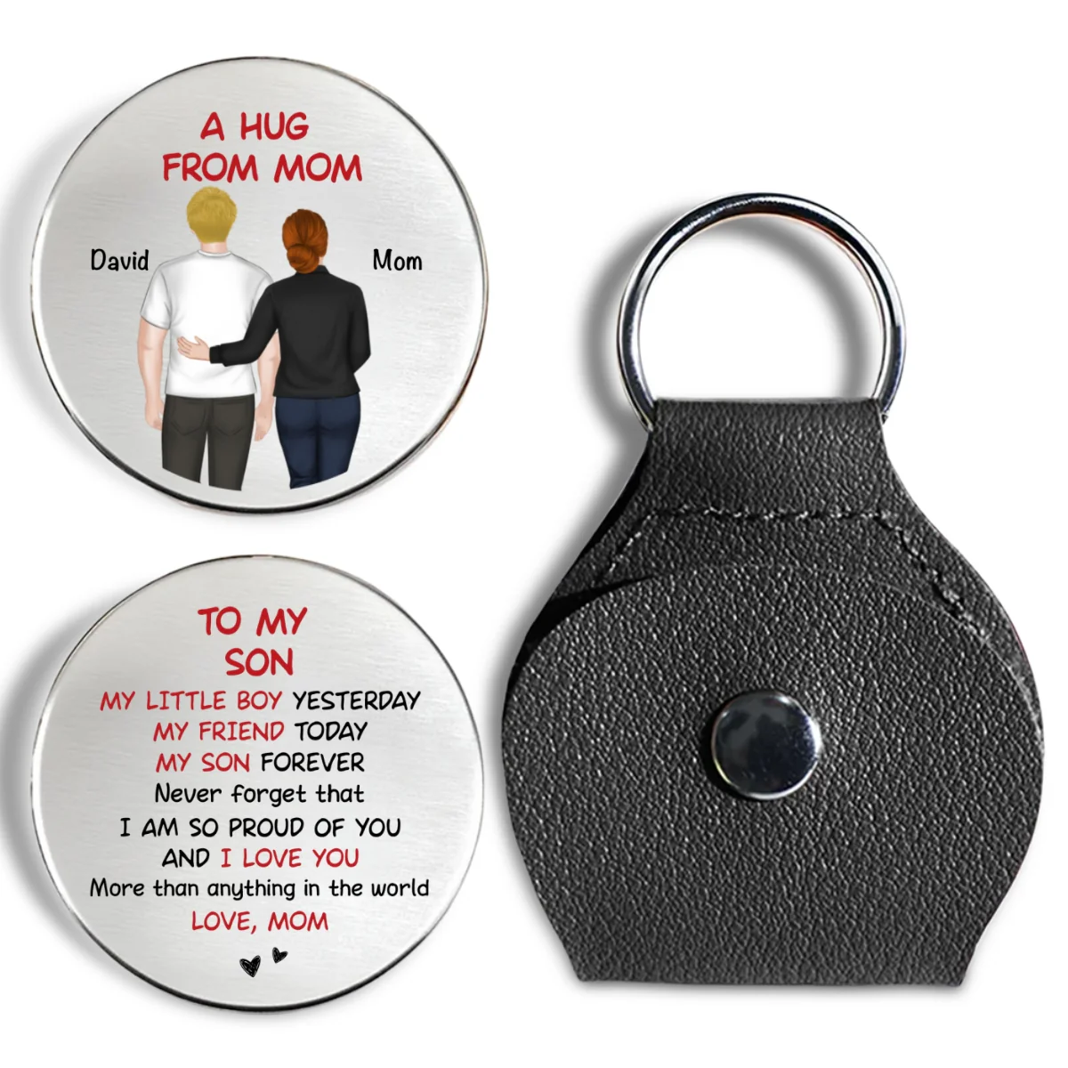 A Hug From Mom To Child - Personalized Custom Pocket Hug - Image 7