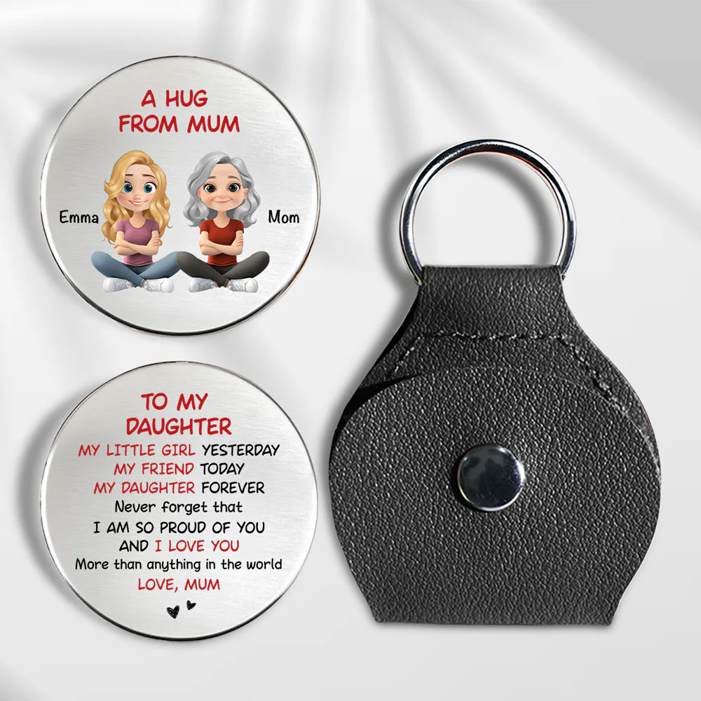 A Hug From Mom To Her Love - Personalized Custom Pocket Hug - Image 4