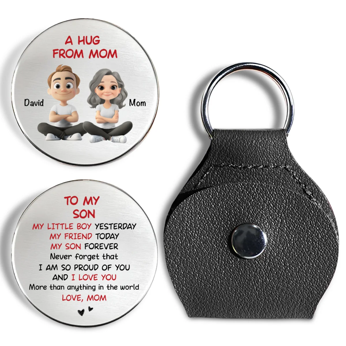 A Hug From Mom To Her Love - Personalized Custom Pocket Hug - Image 7