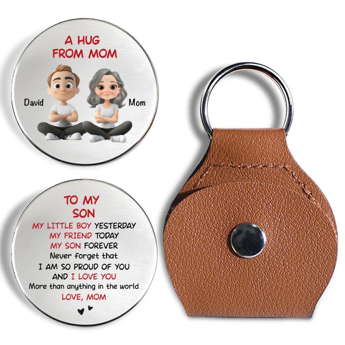 A Hug From Mom To Her Love - Personalized Custom Pocket Hug - Image 8