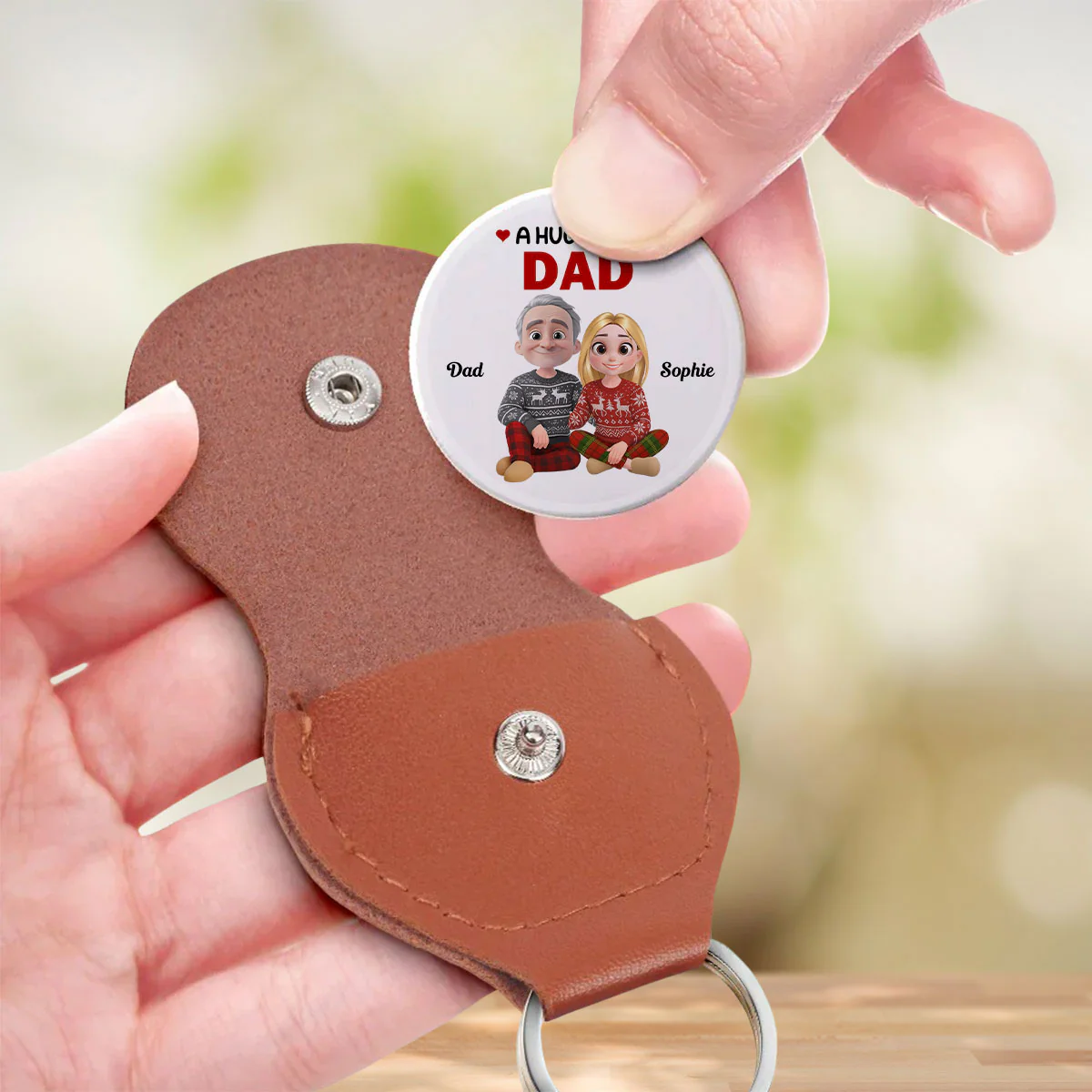 A Hug From My Dad - Personalized Custom Pocket Hug - Image 3