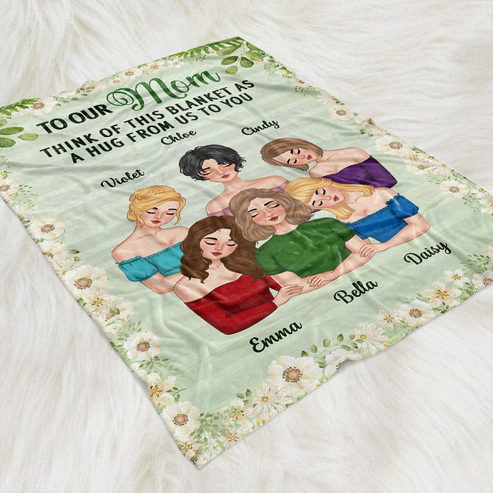 A Hug From Us - Personalized Custom Fleece Blanket - Image 5