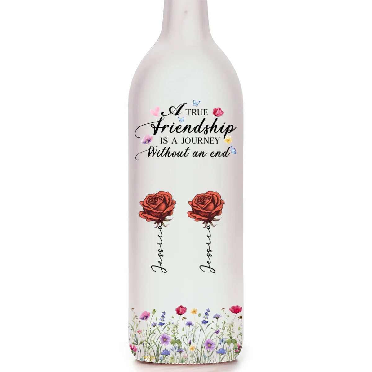 A Journey Without An End Birth Flower - Personalized Custom Bottle Lamp - Image 6