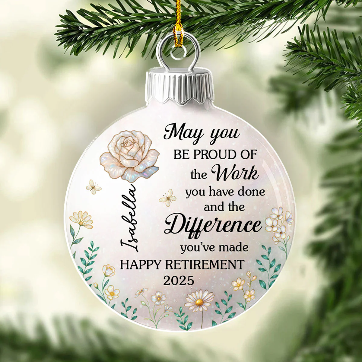 A Legacy To Be Proud Of - Personalized Custom Acrylic Ornament - Image 3
