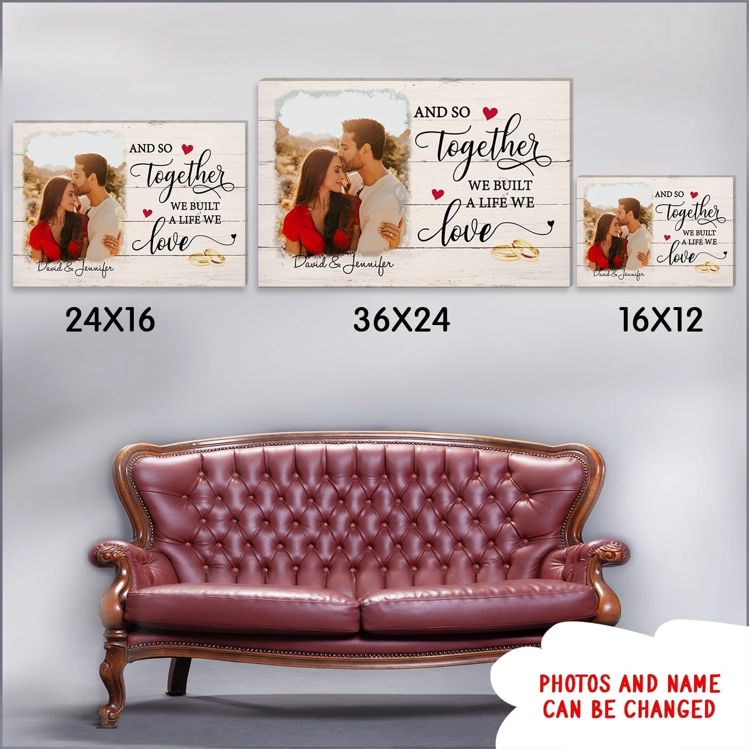 A Life We Love - Personalized Custom Photo Canvas - Gifts for couples - Image 6
