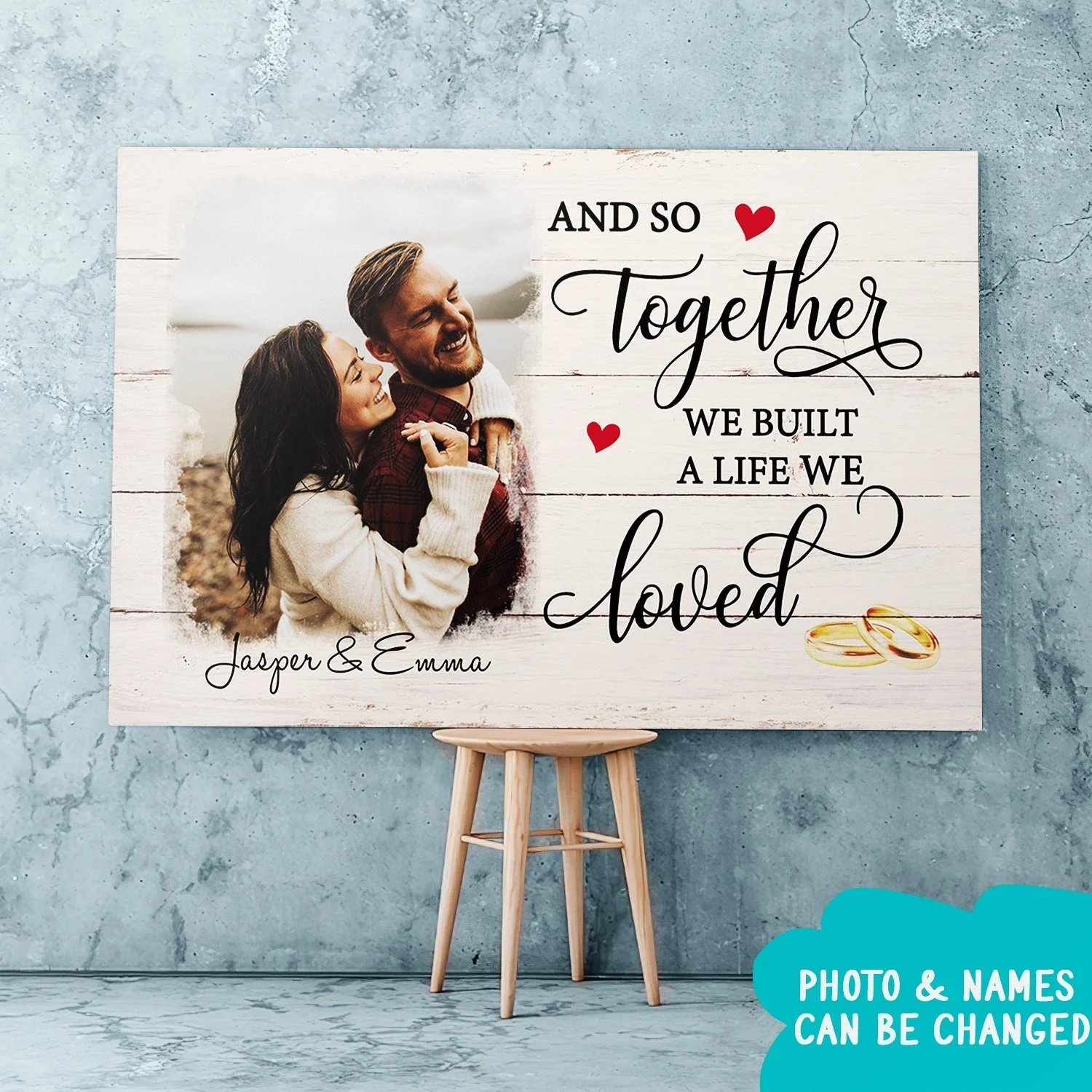 A Life We Loved - Personalized Custom Photo Canvas Print - Image 6