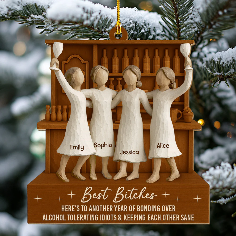 A Lifetime Of Friendship - Personalized Custom Wood Ornament - Image 4