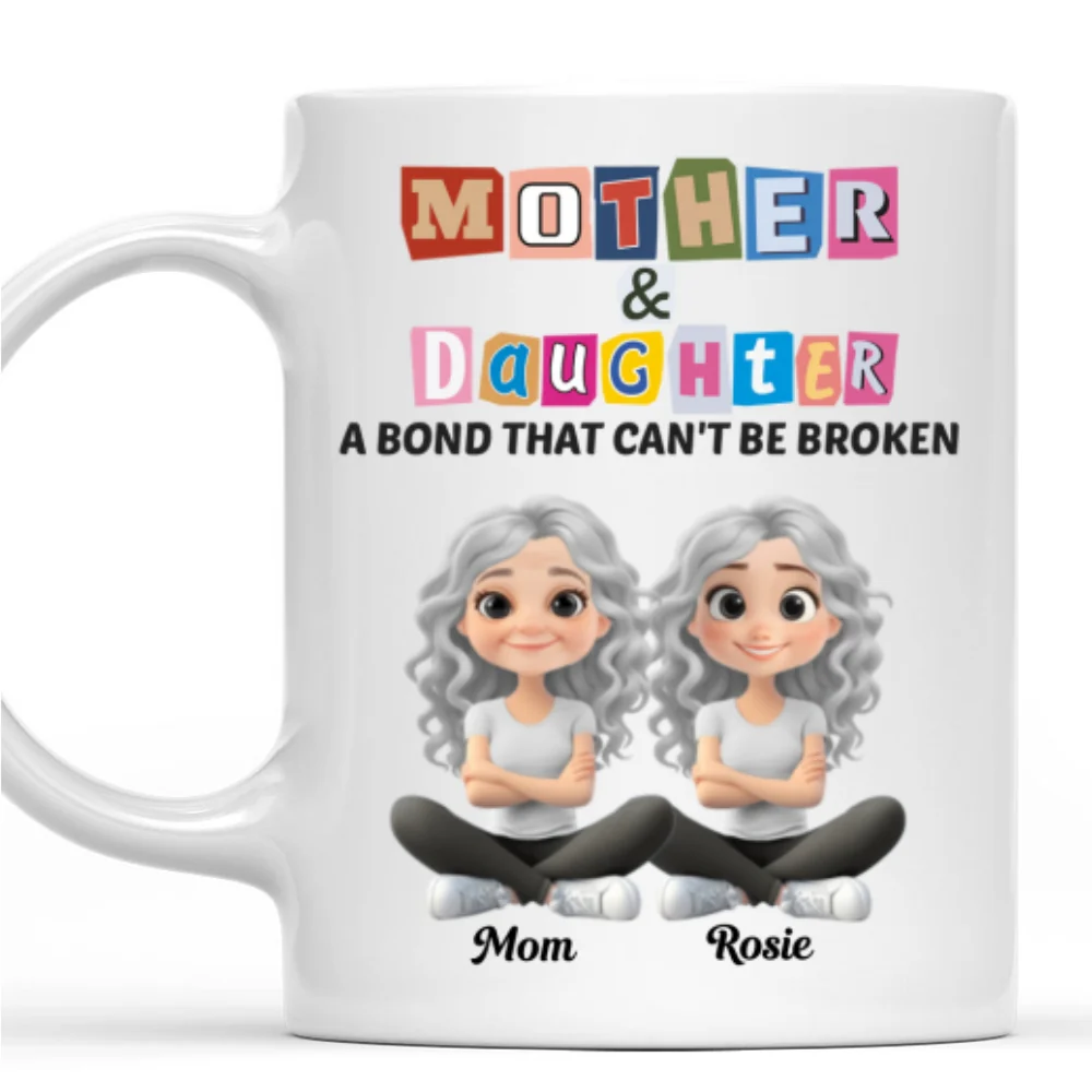 A Link Between Mother And Daughter - Personalized Custom Coffee Mug - Image 7