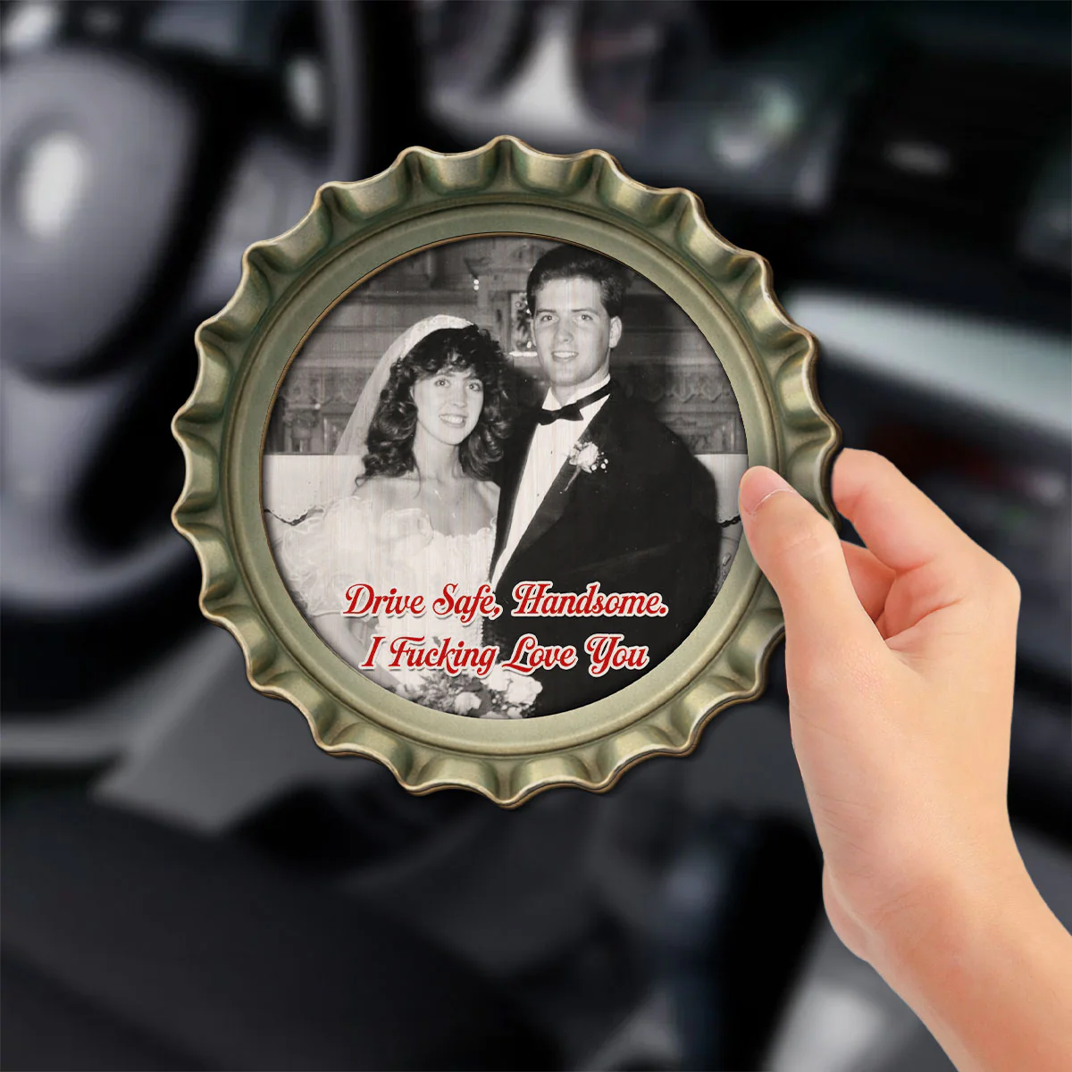 A Love Story Capped In Time - Personalized Custom Car Visor Clip - Image 3