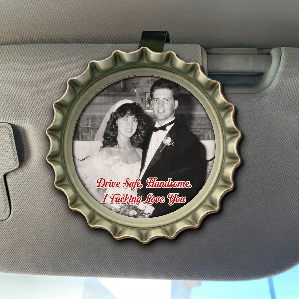 A Love Story Capped In Time - Personalized Custom Car Visor Clip - Image 4