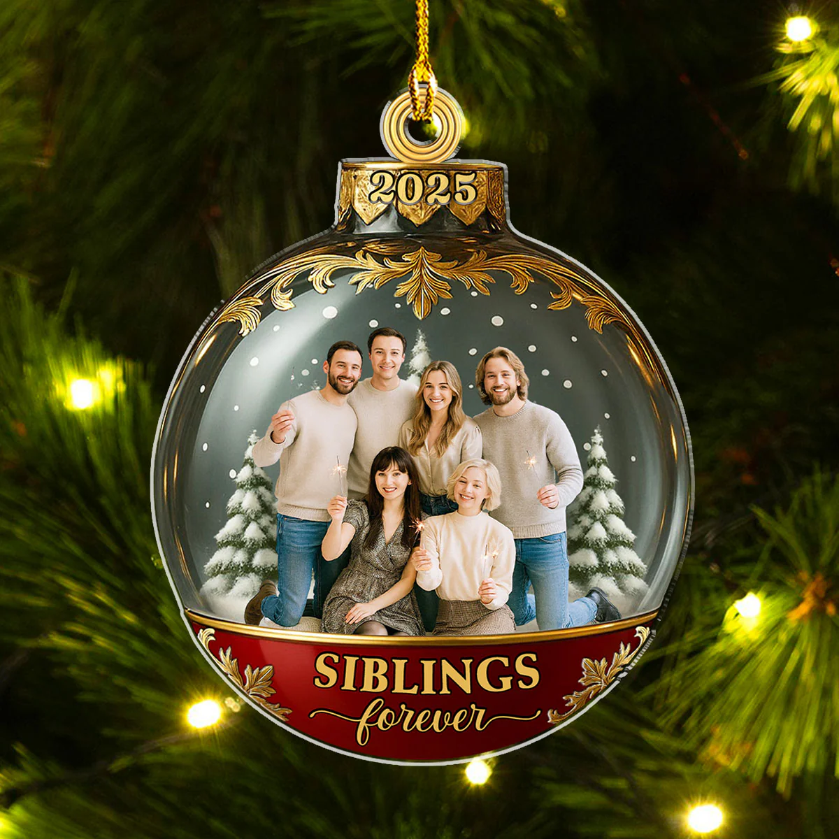 A Love That Never Fade - Personalized Custom Acrylic Ornament - Image 2