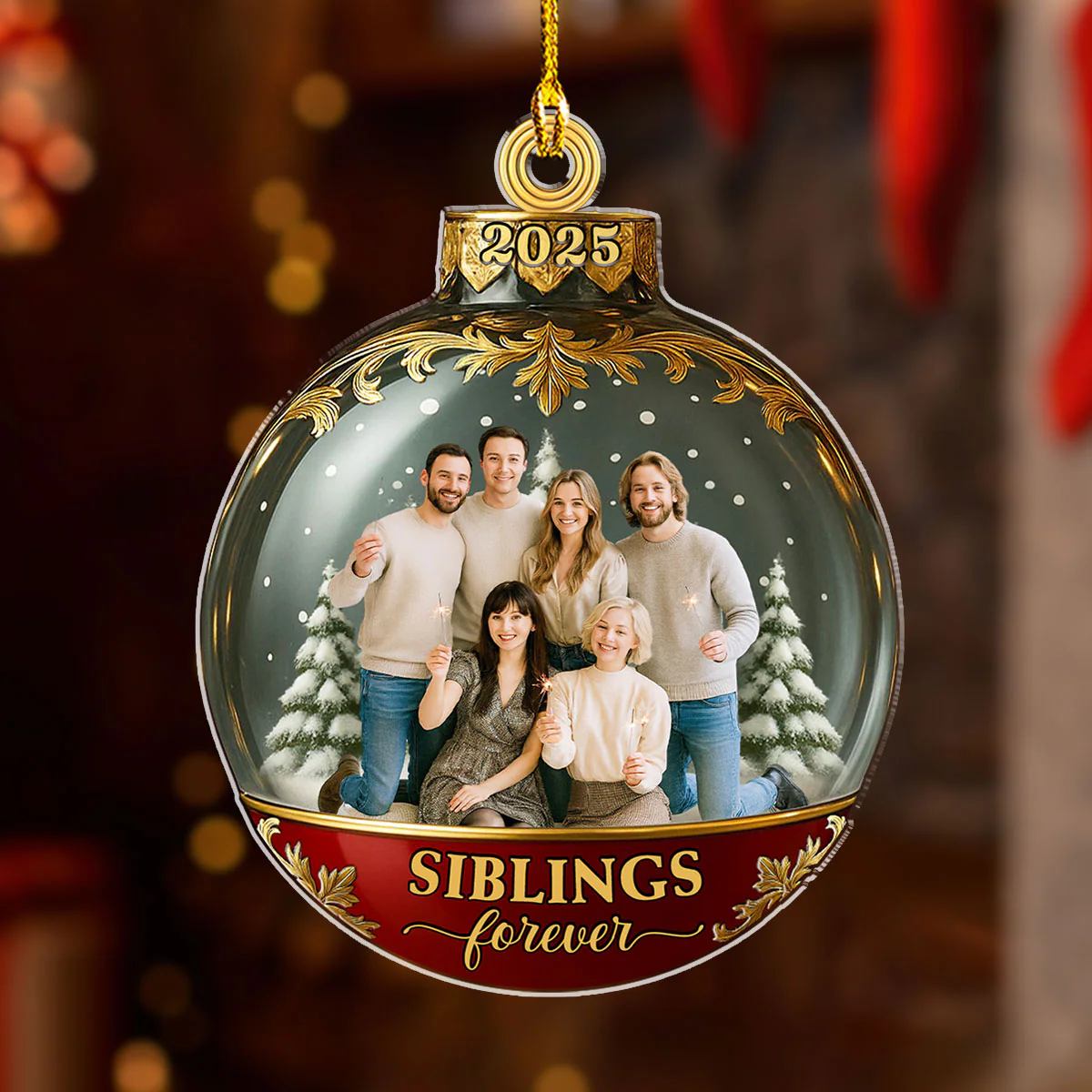 A Love That Never Fade - Personalized Custom Acrylic Ornament - Image 3