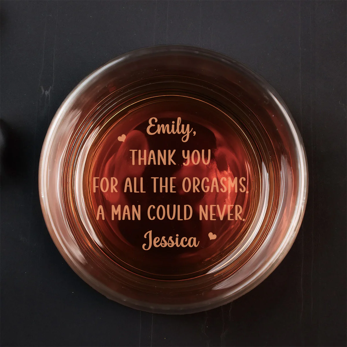 A Man Could Never Babe - Personalized Custom Engraved Whiskey Glass - Image 5