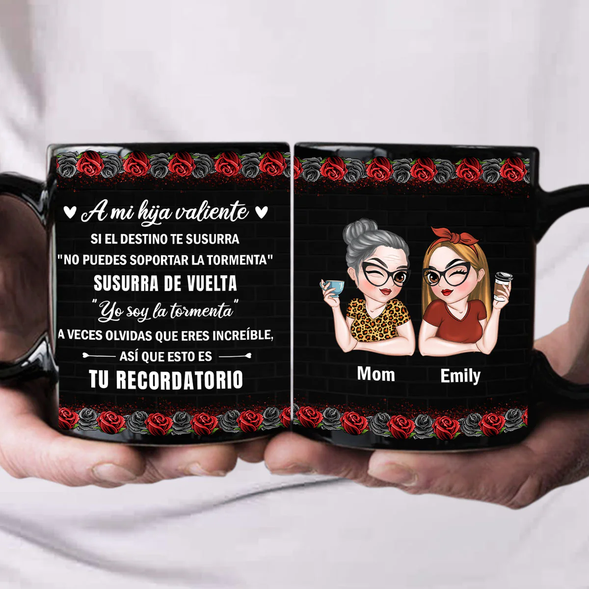 A Mi Hija Valiente - Taza Personalizada de Café - Image 3