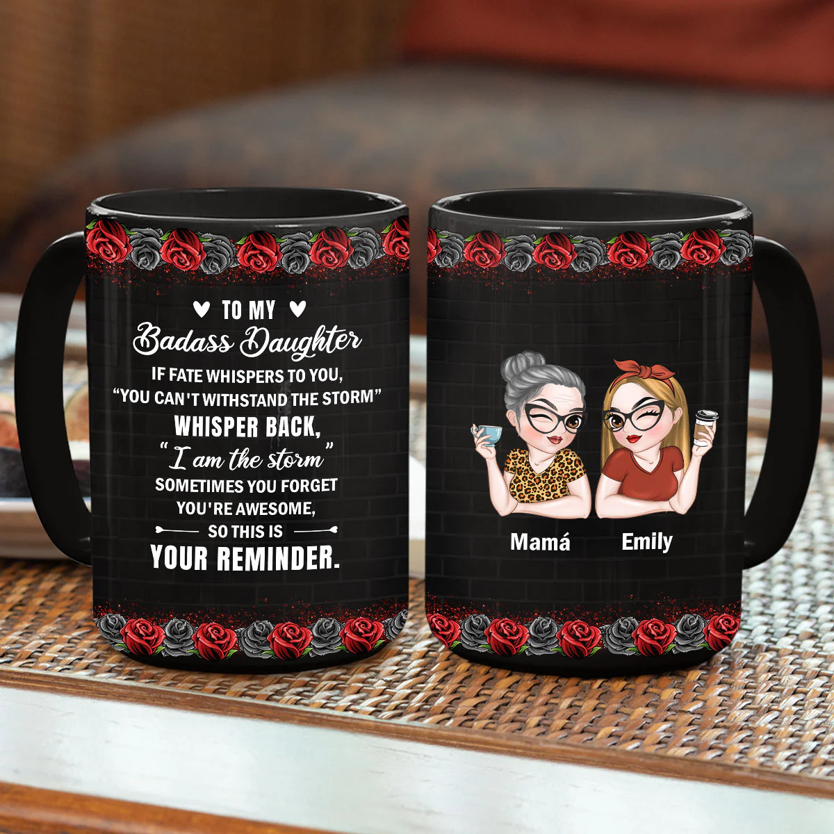 A Mi Hija Valiente - Taza Personalizada de Café - Image 4