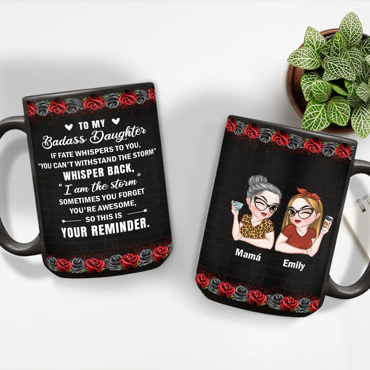 A Mi Hija Valiente - Taza Personalizada de Café - Image 5