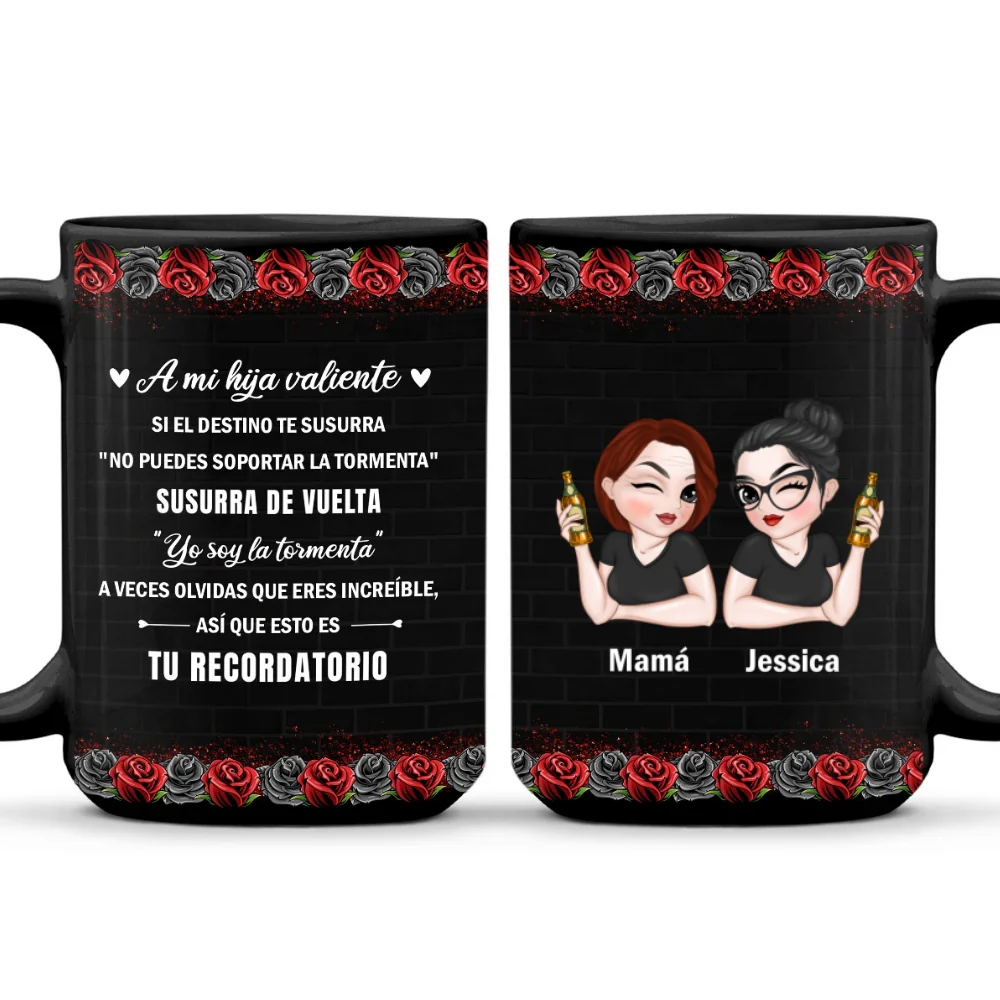 A Mi Hija Valiente - Taza Personalizada de Café - Image 7
