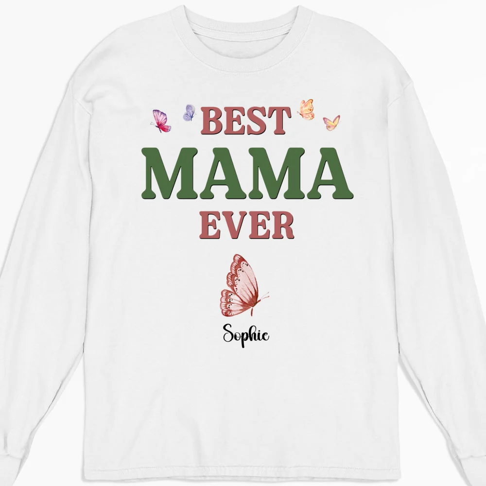 A Mom Blooms Like A Butterfly - Personalized Custom Shirt - Image 10