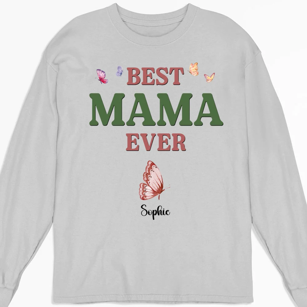 A Mom Blooms Like A Butterfly - Personalized Custom Shirt - Image 12