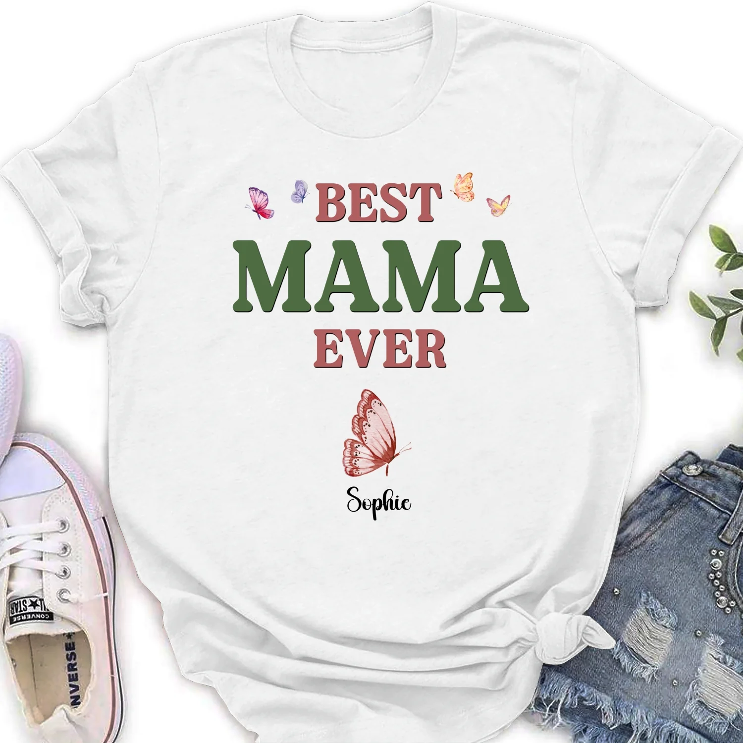 A Mom Blooms Like A Butterfly - Personalized Custom Shirt - Image 16