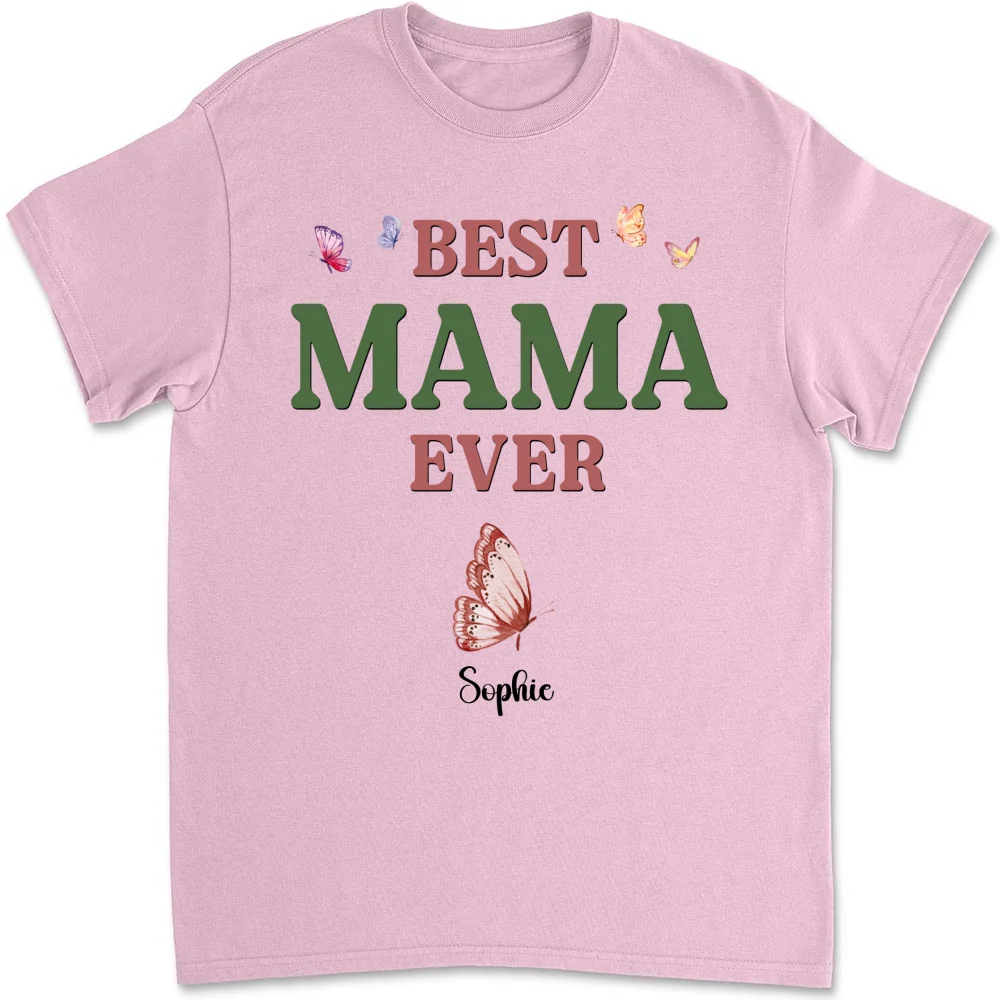 A Mom Blooms Like A Butterfly - Personalized Custom Shirt - Image 7