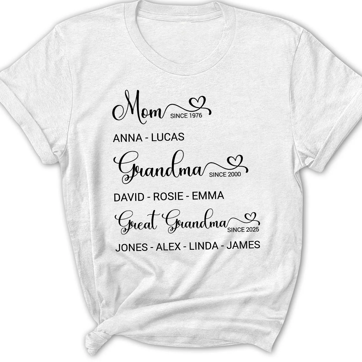 A Mom Grandma Great Grandma - Personalized Custom Shirt - Image 3