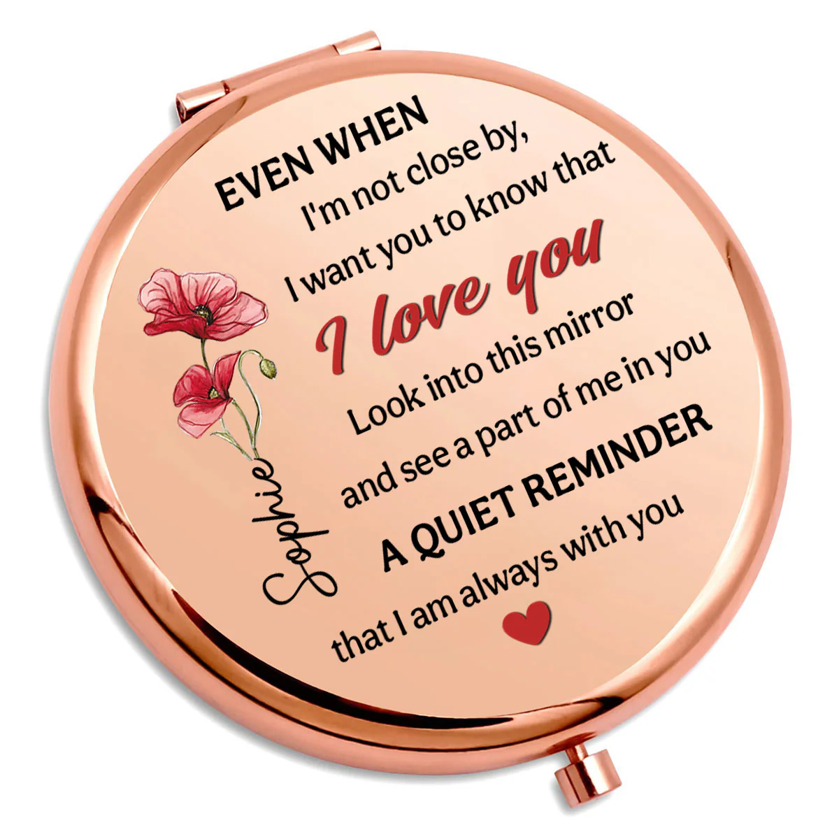 A Part Of Me In You - Personalized Custom Compact Mirror - Image 5