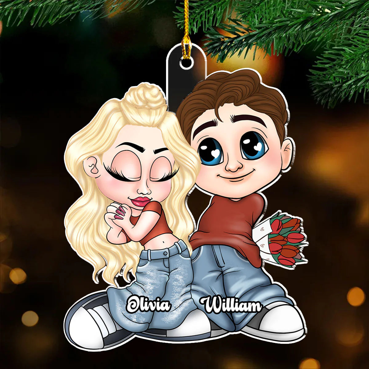 A Part Of My Life - Personalized Custom Acrylic Ornament - Image 3