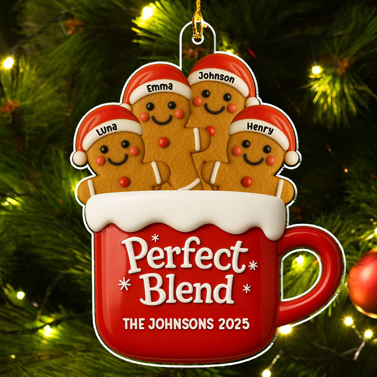 A Perfect Blend - Personalized Custom Acrylic Ornament - Image 2
