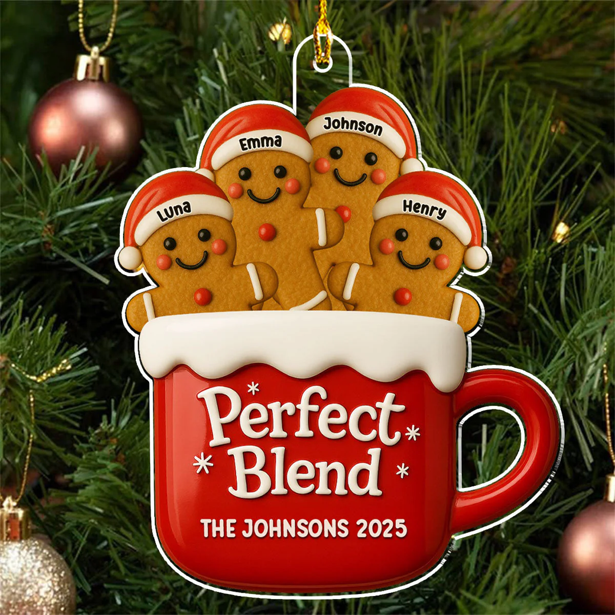 A Perfect Blend - Personalized Custom Acrylic Ornament - Image 4