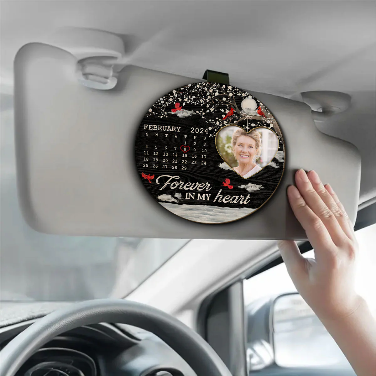 A Piece Of My Heart - Personalized Custom Car Visor Clip - Image 5