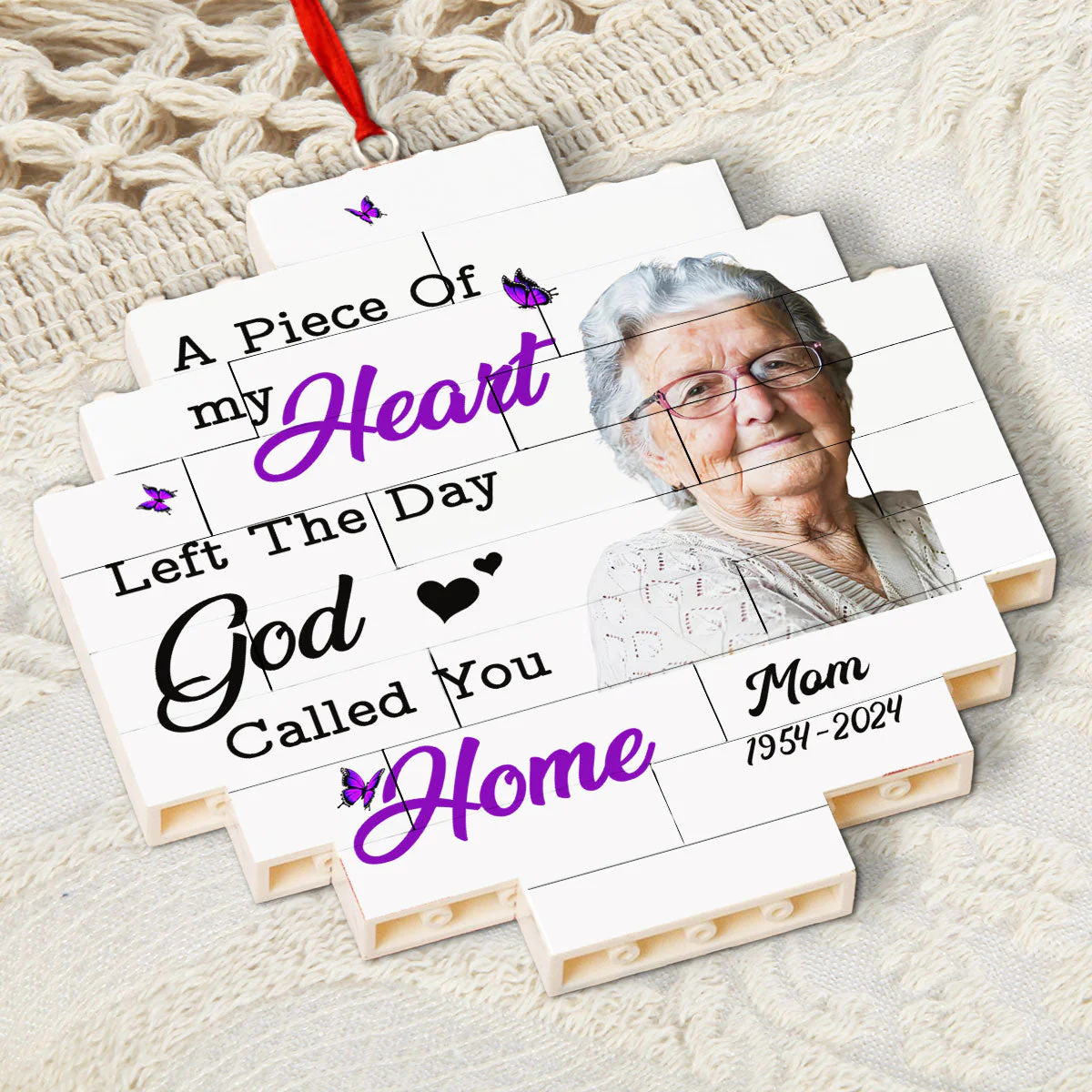 A Piece Of My Heart - Personalized Custom Puzzle Ornament - Image 2