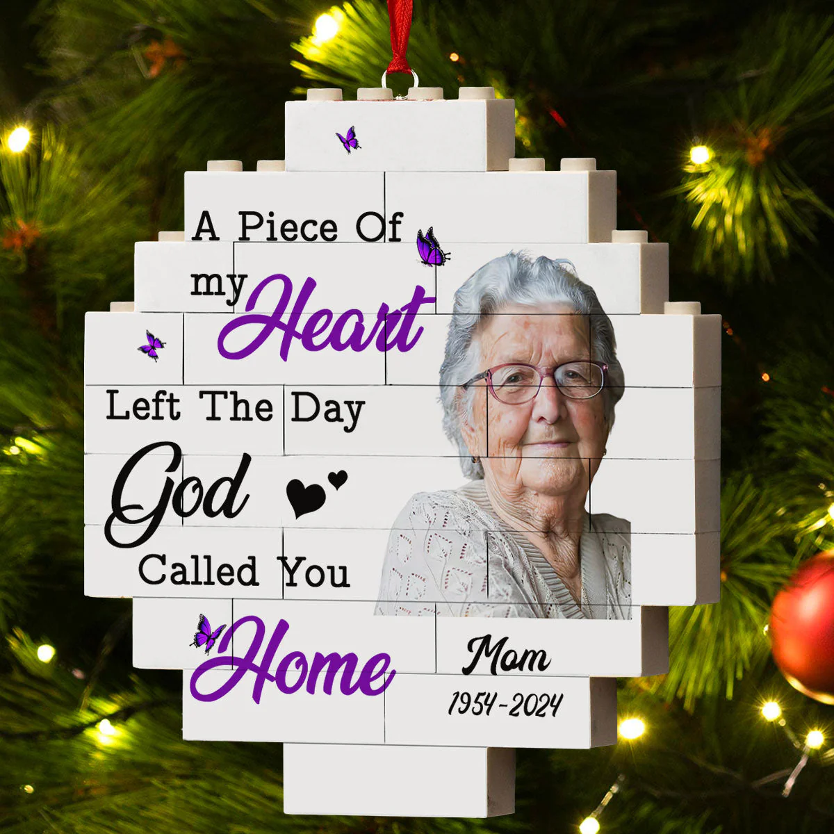 A Piece Of My Heart - Personalized Custom Puzzle Ornament - Image 5