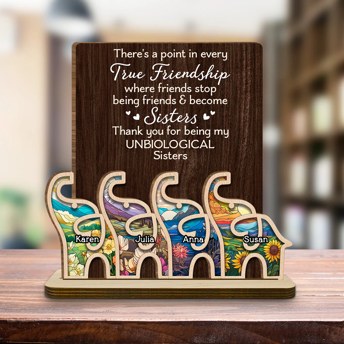 A Point Of This - Personalized Custom 2-Layer Wood Plaque With Flat Base - Image 4