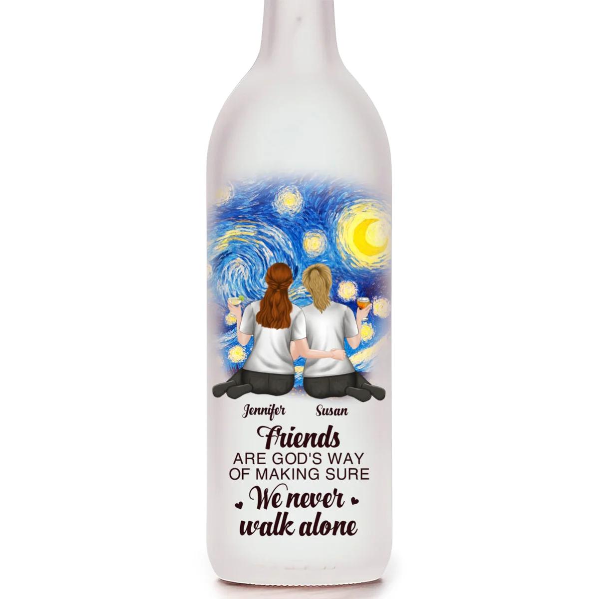 A Sister Is God Way - Personalized Custom Bottle Lamp - Image 7