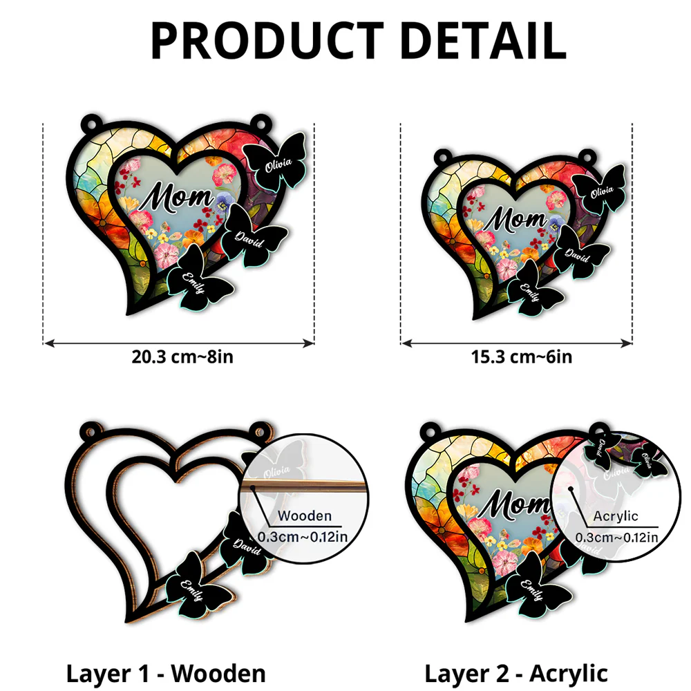 A Suncatcher of Love - Personalized Custom Suncatcher - Image 4