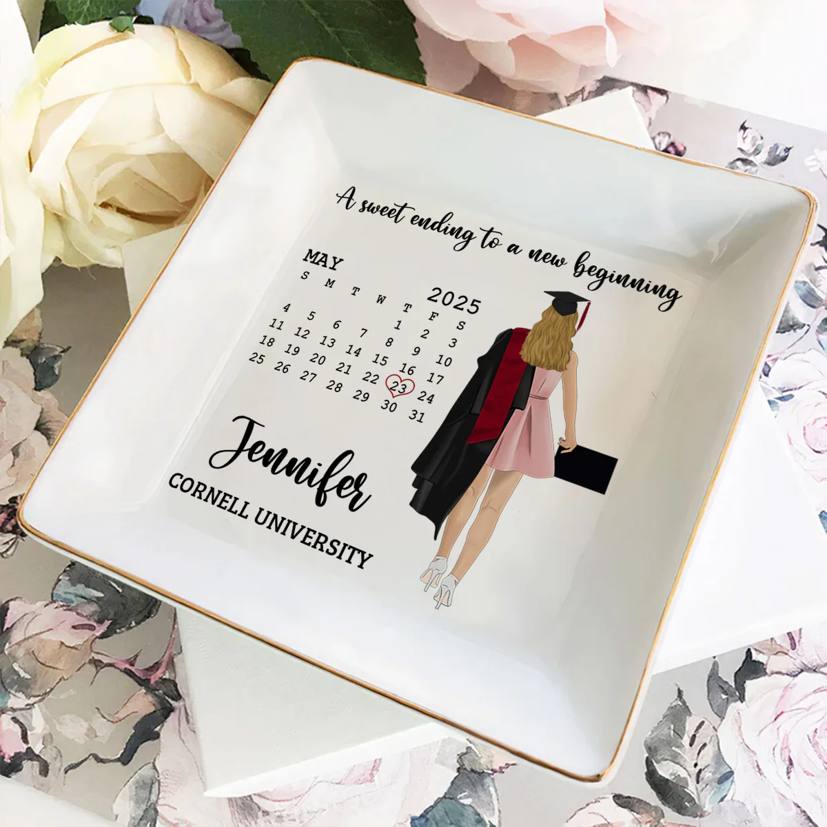 A Sweet Ending - Personalized Custom Jewelry Dish - Image 3