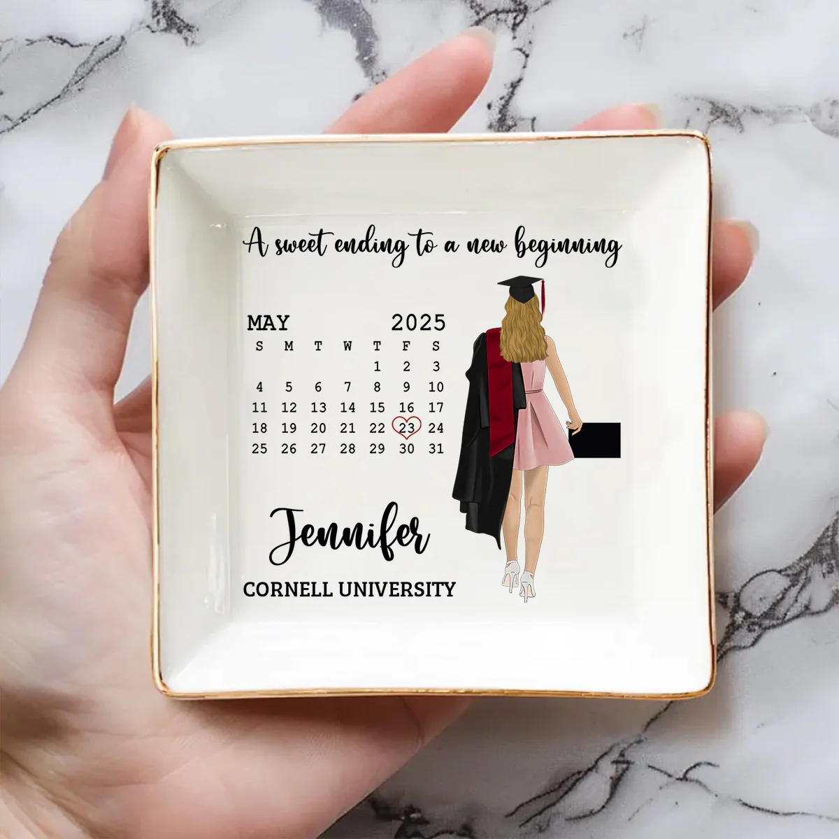 A Sweet Ending - Personalized Custom Jewelry Dish - Image 5