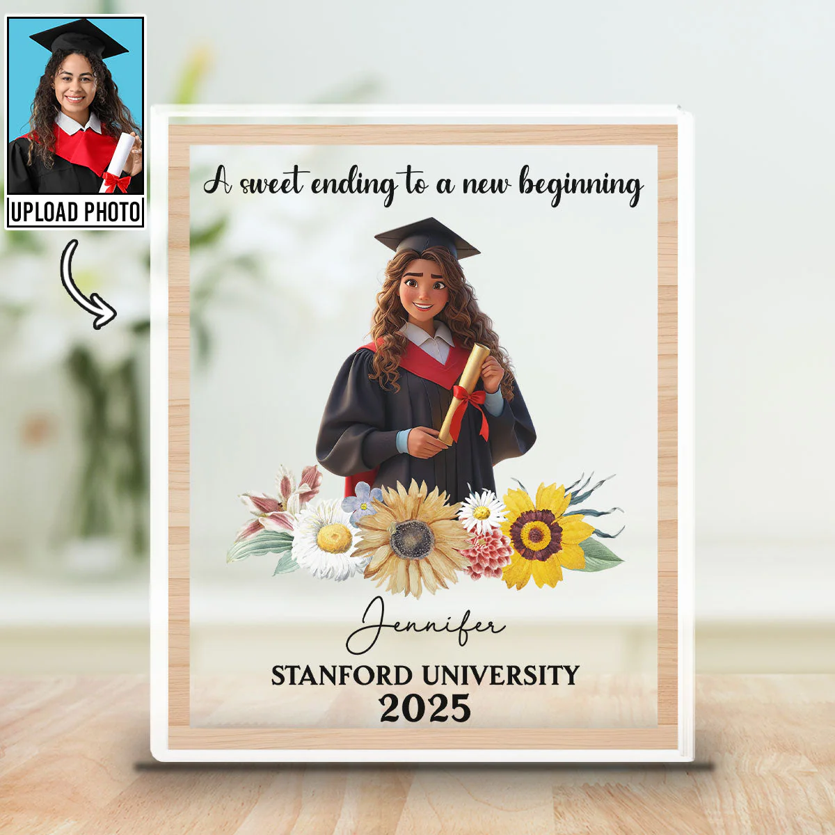A Sweet Ending To A New Beginning - Personalized Custom Acrylic Plaque