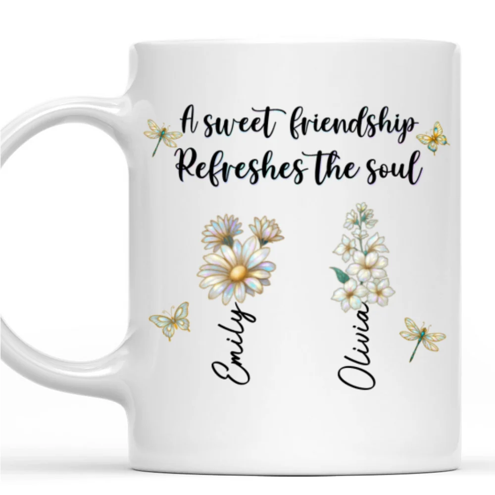 A Sweet Friendship - Personalized Custom Coffee Mug - Image 10