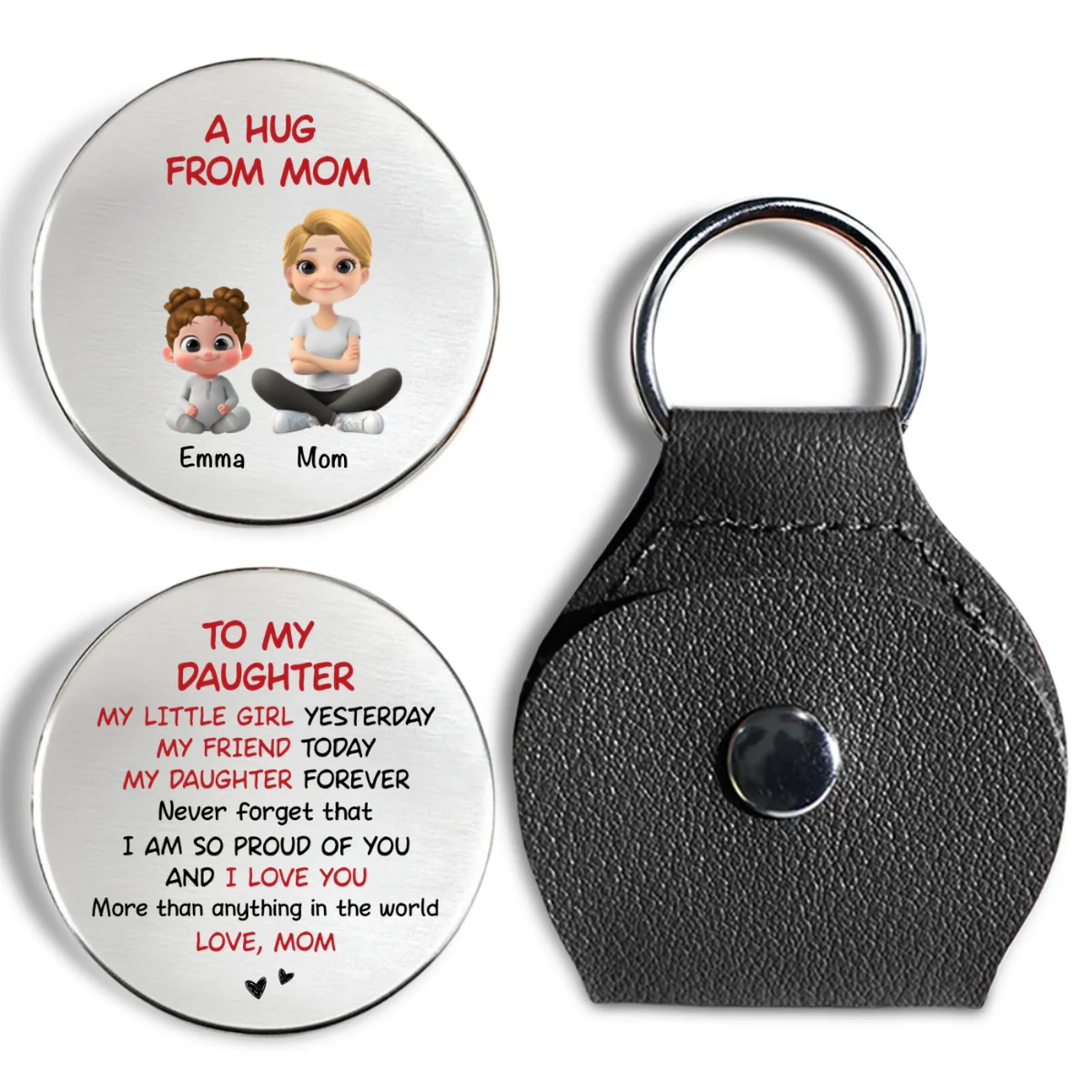 A Sweetest Hug To My Child - Personalized Custom Pocket Hug - Image 7