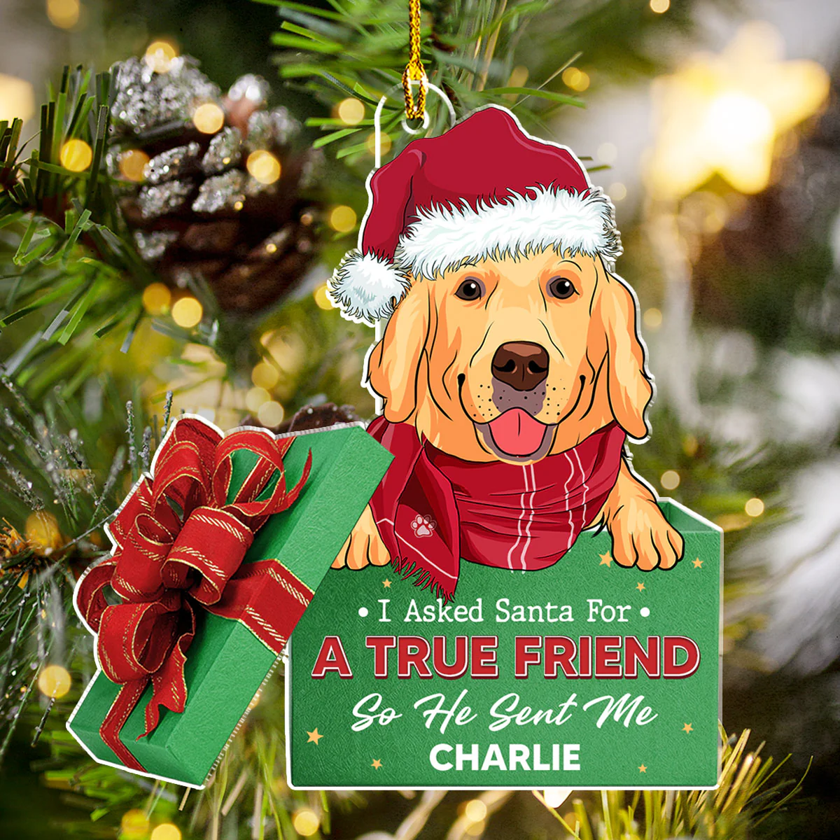 A True Friend - Personalized Custom Acrylic Ornament - Image 2