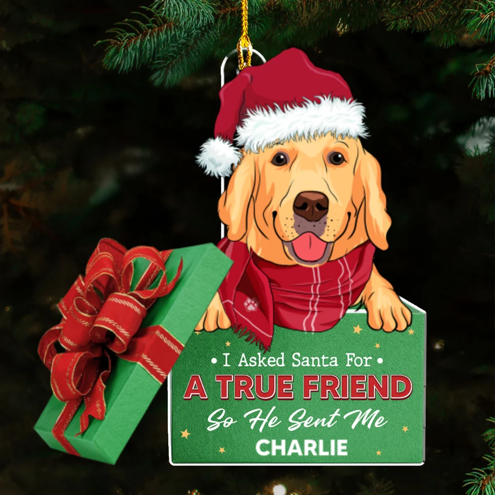 A True Friend - Personalized Custom Acrylic Ornament - Image 6