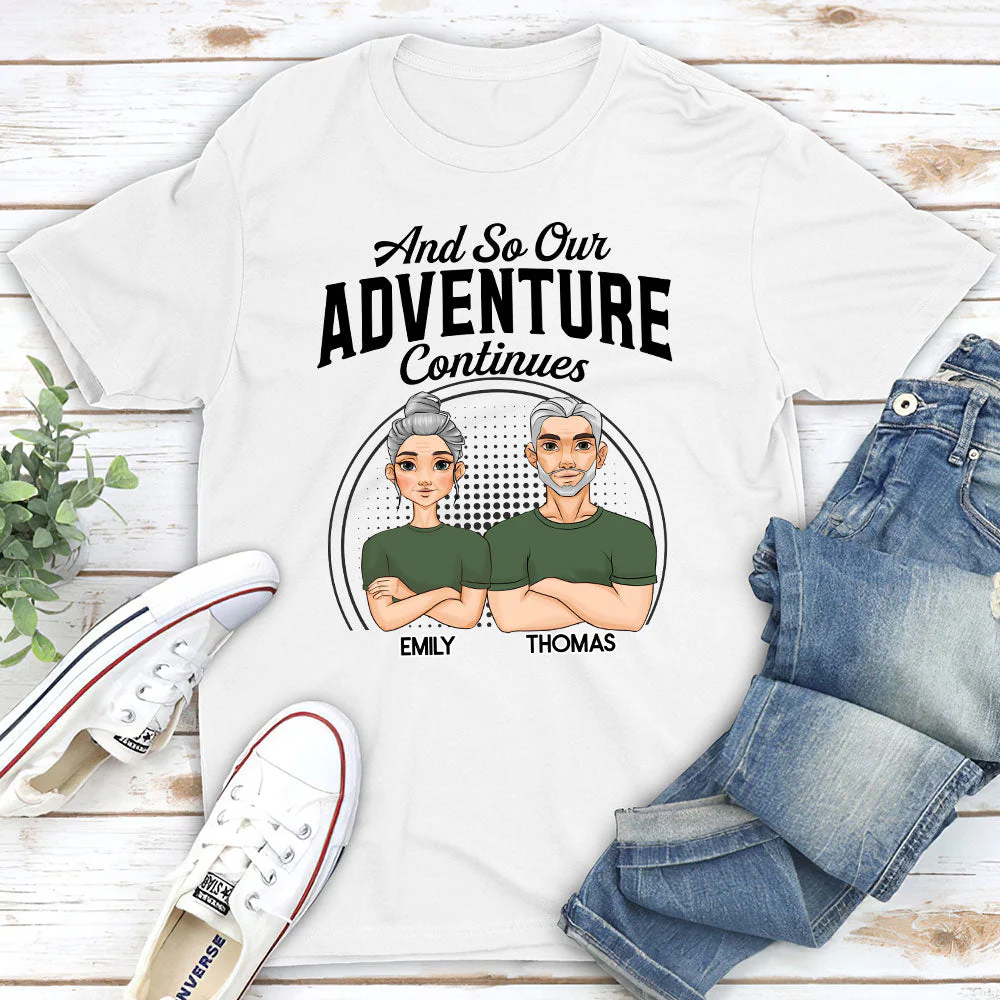 Adventure Continues - Personalized Custom Classic T-shirt - Image 2