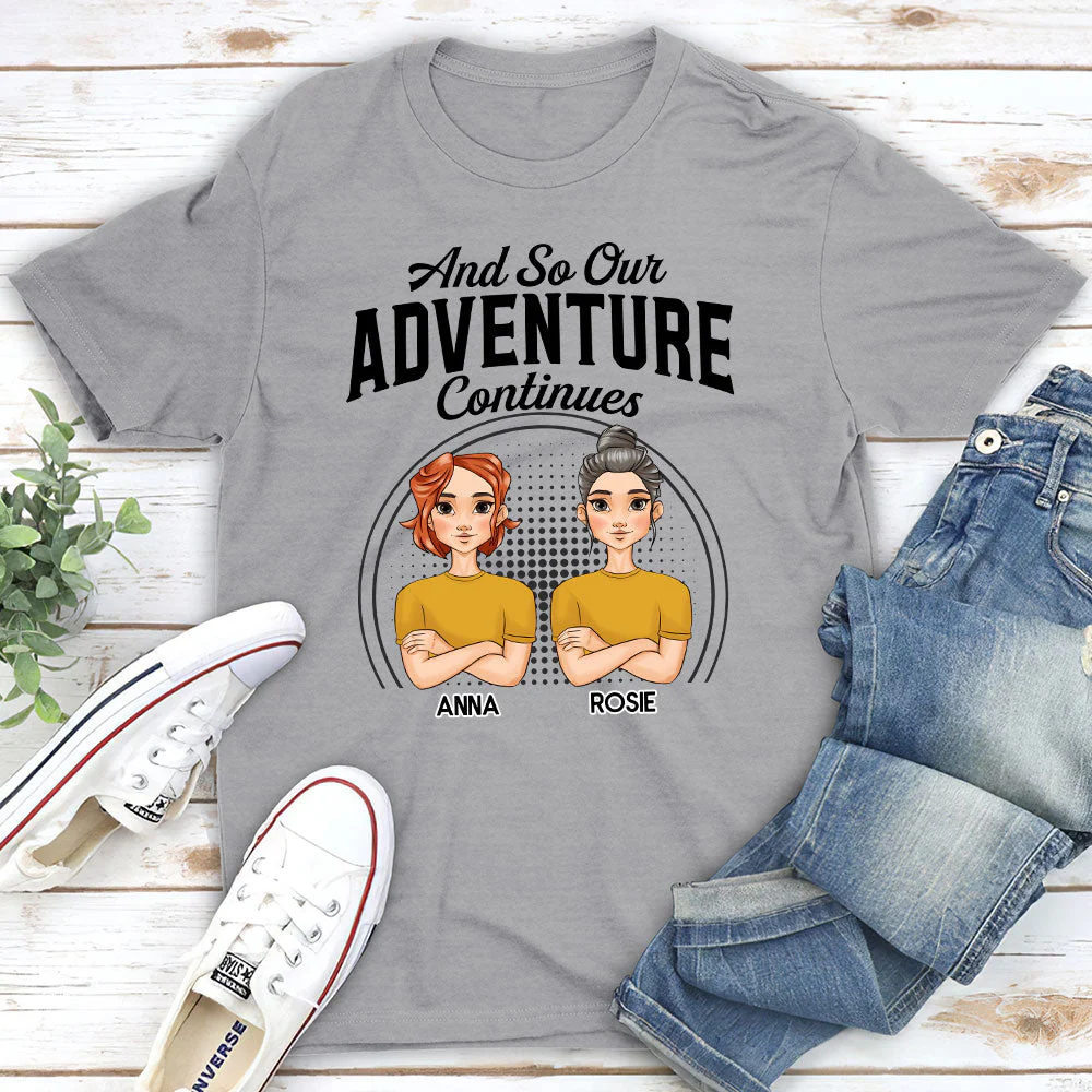 Adventure Continues - Personalized Custom Classic T-shirt - Image 3